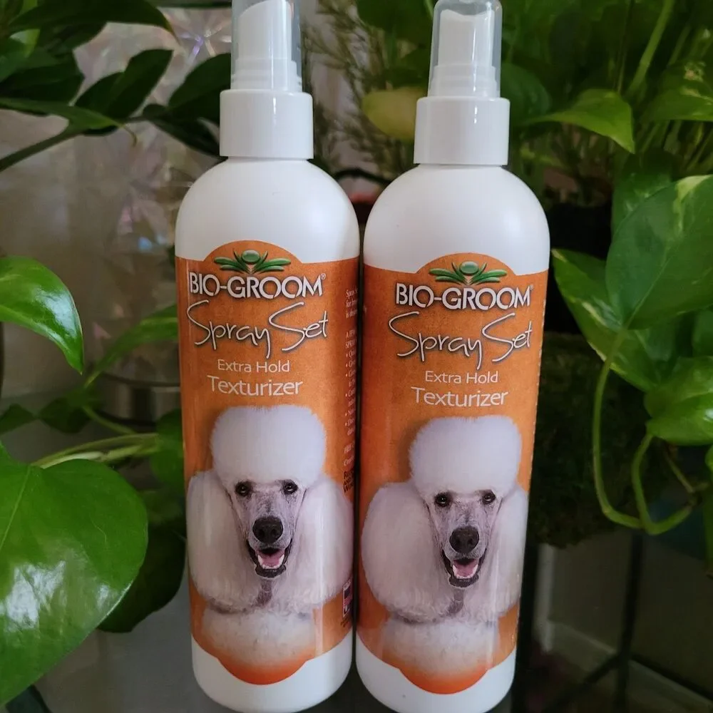 Bio-Groom Extra Hold Texturizer Dog Pet Hair Spray Mist Styling Grooming 2 Pack